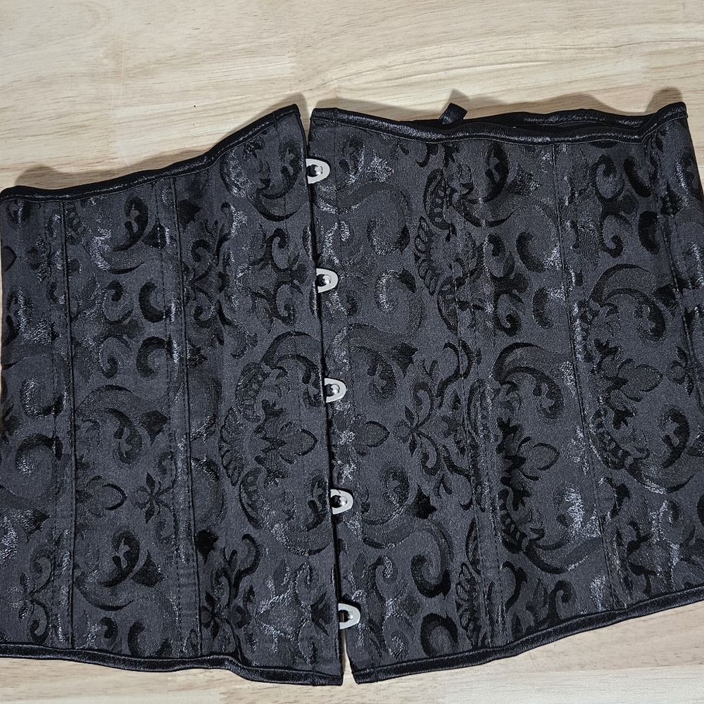 Elegant Black Patterned Corset